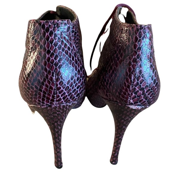 (2 for $45) Leather Burgundy Sexy Lace-Up Shoes - Picture 6 of 7